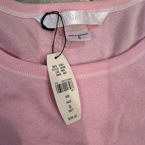 VICTORIA SECRET WOMENS PINK SMALL FLANNEL PAJAMAS SMALL NEW - Picture 5 of 10